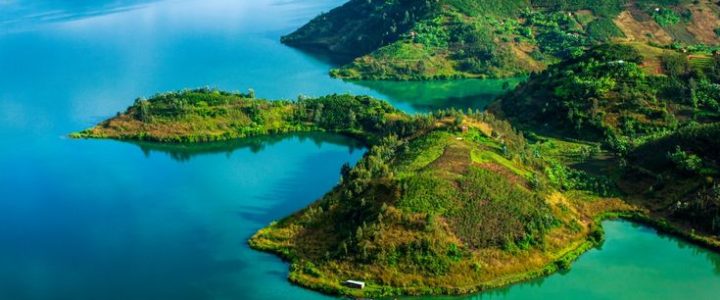 Aerial view of Lake Kivu
